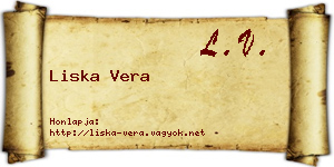 Liska Vera névjegykártya